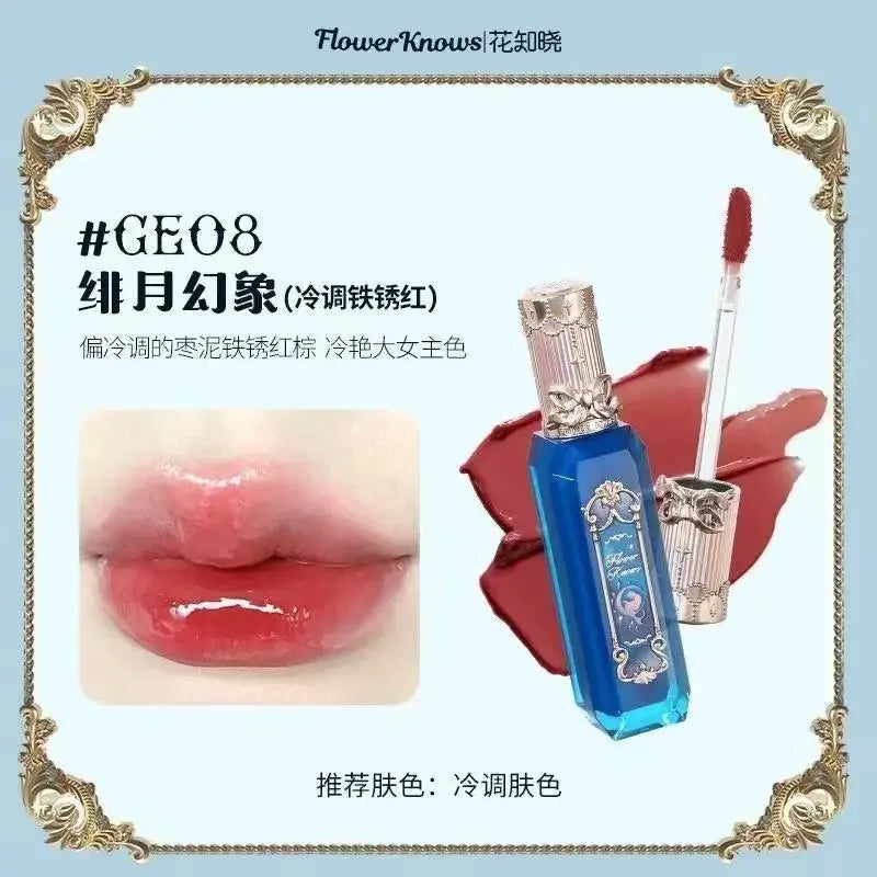 Flower Knows Strawberry Rococo Series Cloud Lip Cream Lip Gloss Long Lasting Velvet Lip Tint Lipstick for Women Cosmetic Lootquake LLC