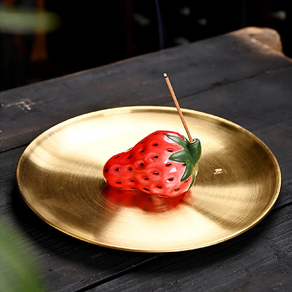 Fruit Fragrance Decoration Strawberry Decoration Realistic Fruit Home Interior Line Aromatherapy Sandalwood Incense Burner Lootquake LLC
