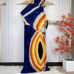 2024 Latest Muslim Sets Women Clothing Cotton Floral Loose Dashiki Long Dress African Abaya Dubai Traditional Islamic Clothing