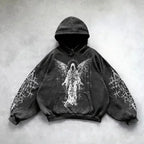 Harajuku hoodie dark punk print hoodies women oversized sweatshirt goth new couples y2k tops goth streetwear gothic clothes Lootquake LLC