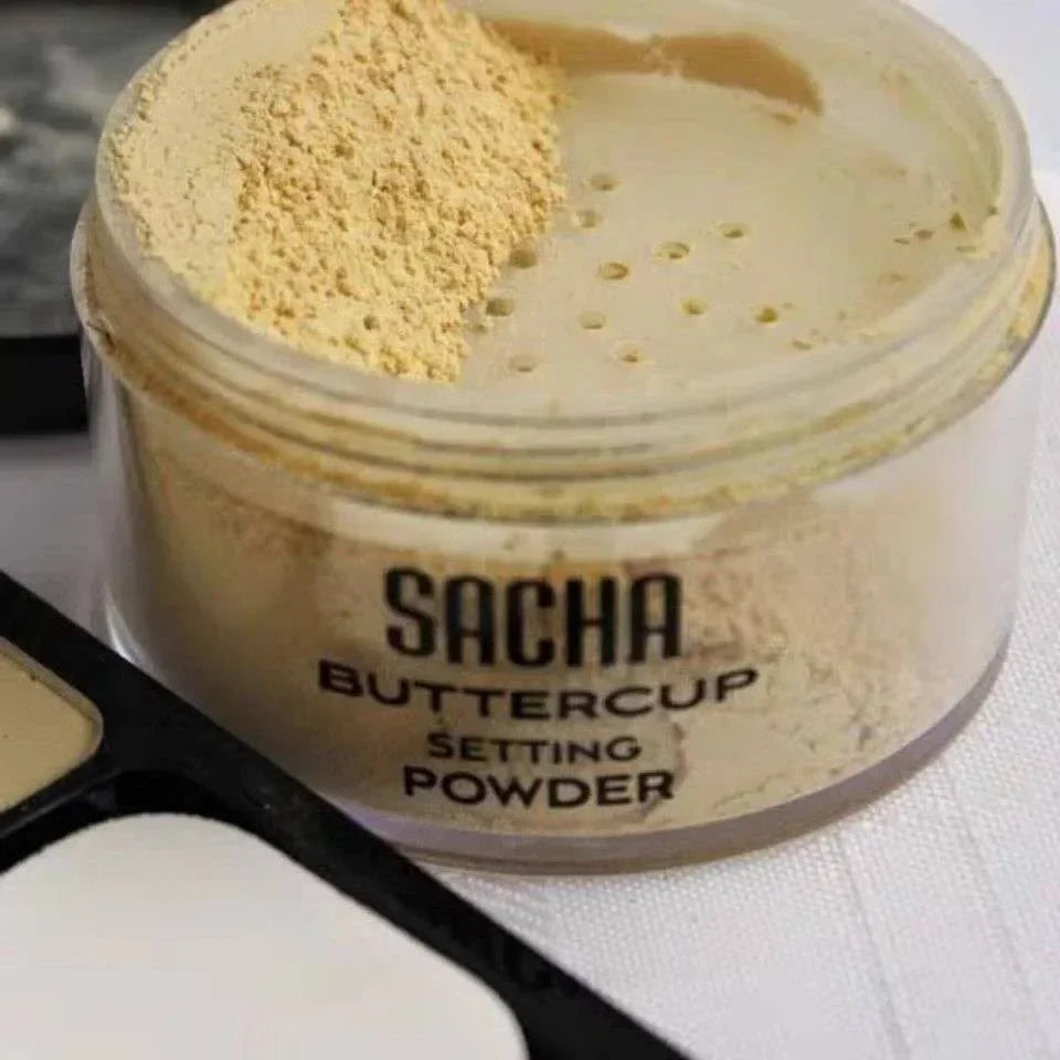 Sacha Buttercup Setting Powder Translucent Face Powder to Set Makeup Foundation or Concealer Finish Loose Powder Foundation Lootquake LLC