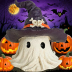 1PC Halloween Horror Hat Ghost Resin Craft Home Decor Scary Ornament Decoration Party Gift Spooky Collectible Art Fairy Garden Lootquake LLC