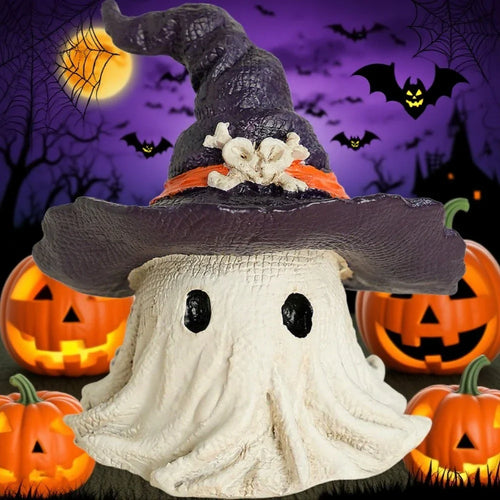 1PC Halloween Horror Hat Ghost Resin Craft Home Decor Scary Ornament Decoration Party Gift Spooky Collectible Art Fairy Garden Lootquake LLC
