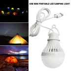 USB Light Bulb LED Camping Light Bulb Portable Camping Lantern Hanging Cord Tent Light for Camping Emergency Truck Fishing Boat