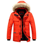 New Men Parkas Coat Windbreaker Big Pockets Wholesale Winter Parkas Men Thicken Coat Fur Hooded Jacket Overcoat Keep Warm Male
