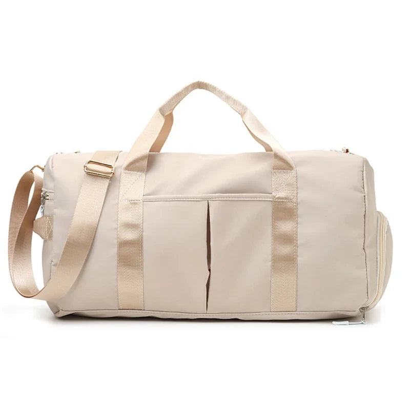 Stride Chic: Women's Gym Bag w/Shoe Spot THRIXINE