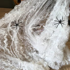 Halloween Decorations Artificial Spider Web Stretchy Cobweb Scary Party Halloween Decoration for Bar Haunted House Scene Props Lootquake LLC
