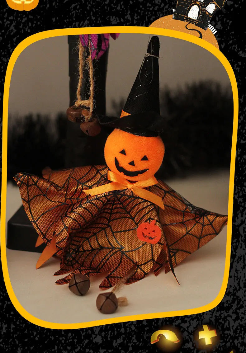 Halloween Decorations Doll Bar Decor Pumpkin Ghost Witch Pendant Scary Halloween Kids Gift Halloween Party Decoration for Home Lootquake LLC