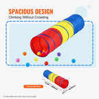 VEVOR Kids Play Tunnel Tent for Toddlers Collapsible Gift for Boy and Girl Play Tunnel Indoor and Outdoor Game Red/Yellow/Blue