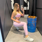 Vibrant Flex Gym Set: Colorful Sports Bra & Leggings