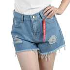3pcs Women's High Waist Denim Shorts 2025 Summer Black Blue White Hot Pants Ripped Jeans Shorts Woman Short Trousers Streetwear