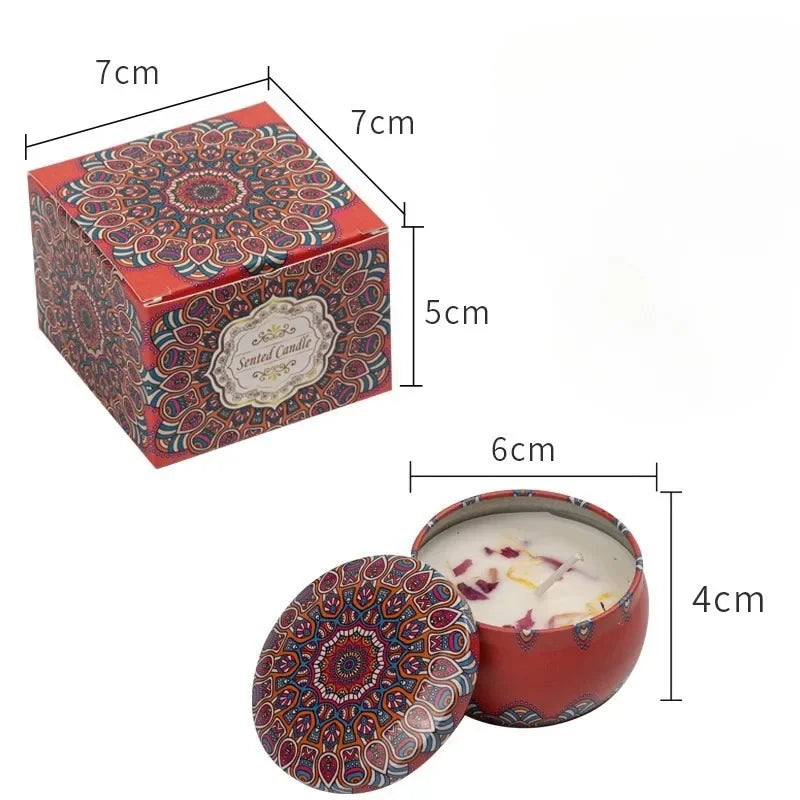 1Pcs/Box Scented Candle Set Gift Islamic Arabian Patterns Fragrance Candle Jar DIY Smokeless Couples Romantic Incense Candles Lootquake LLC