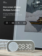 Wireless Bluetooth Speaker, Multi-functional Loud Subwoofer Clock, Mini AI Smart Alarm Clock Speaker Lootquake LLC
