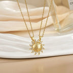 LATS New Stainless Steel Magnetic Sun Moon Couple Necklace Fashion Chain for Men and Women Good Friend Gifts Trend Jewelry