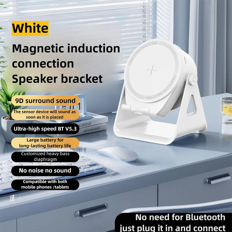 Bluetooth Speaker Adjustable Desktop Lazy Tablet Bracket Support Portable Wireless Speaker Phone Holder Stand with RGB Light Lootquake LLC