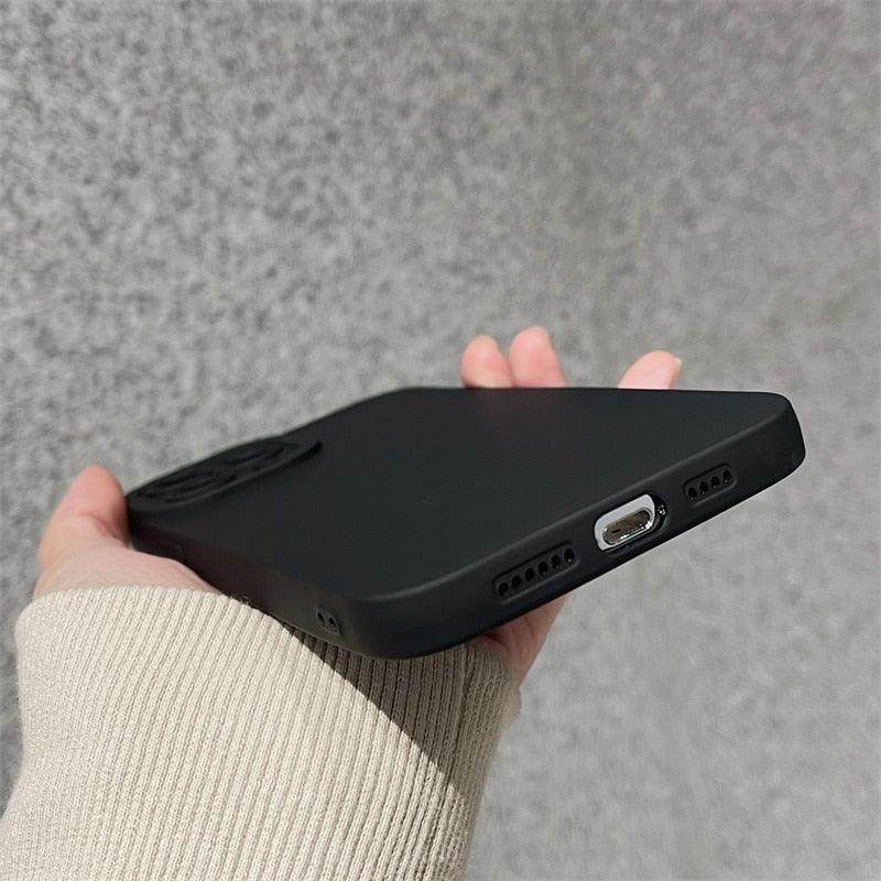 High-end Black Shockproof Silicone Phone Case For iPhone 13 12 Pro 11 Pro Max For Men Protect Lens Cover Compatible with iPhone Silicone Rubber Case Comfortable Grip Stevvex