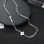 Men Hip Hop Full Rhinestone King Queen Pendants Necklaces Bling Bling Iced Out Cuban Link Chain Hiphop Necklace Men Jewelry Gift