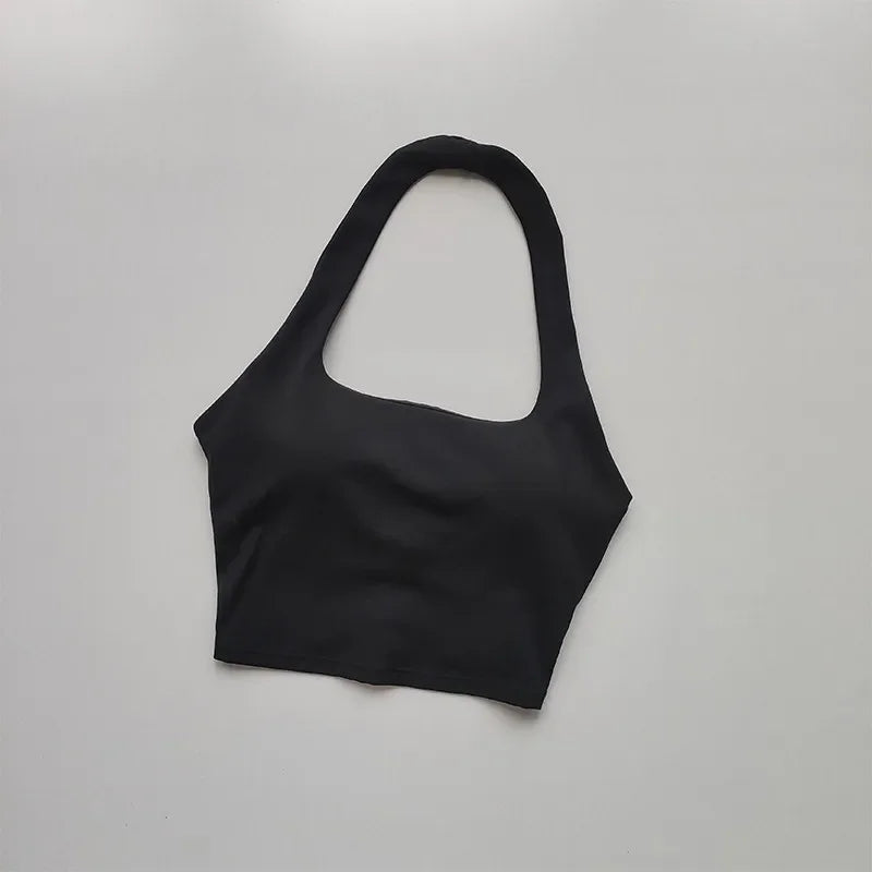 Backless Bliss: Sexy Sports Bra & Yoga Crop Top THRIXINE