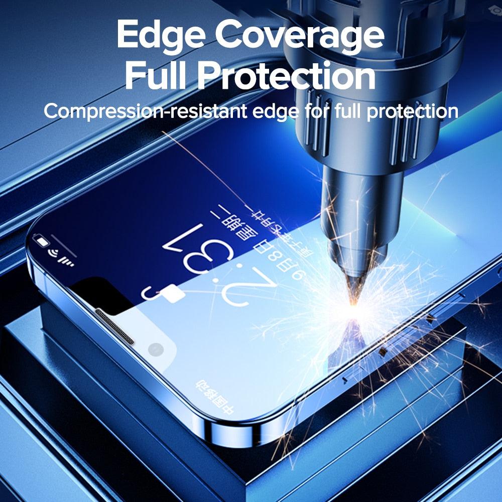 2PCS 9H Tempered Glass For iPhone 13 Pro Max 12 11 X XR XS 7 8 8P Max Full Cover Ultra-HD Screen Protector for iPhone 13 Tempered Glass Film with Auto Alignment Tool Easy Installation 99% HD Clear 9H Hardness Bubble Free Screen Protector For iPhone Stevvex