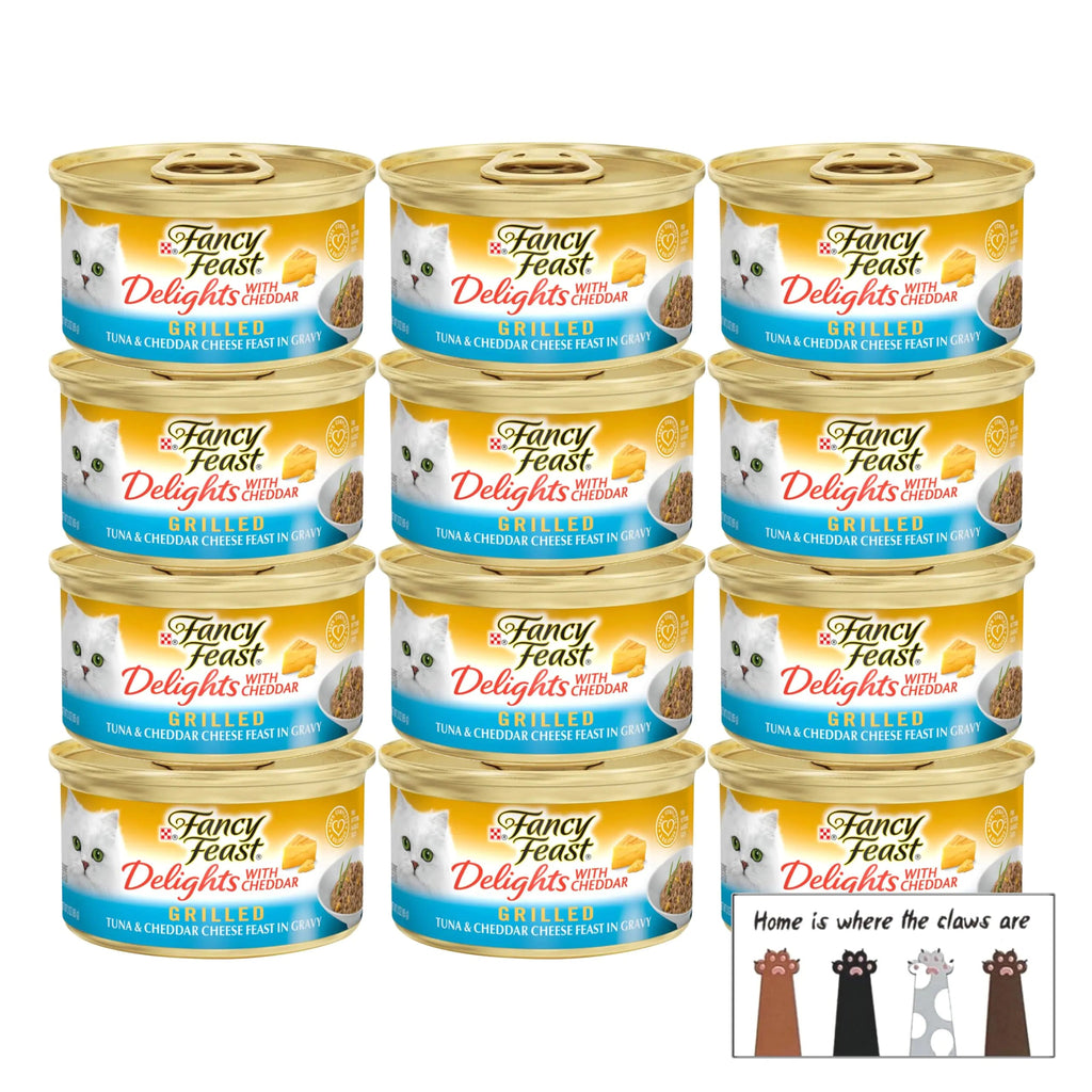 Gourmet Wet Cat Food Grilled Cheddar Delights 12 cans + TDP Sticker (Tuna & Cheddar) Lootquake LLC