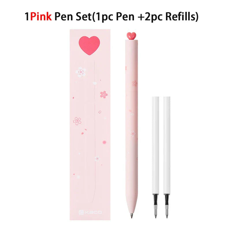 KACO Gel Pens Sets School Office Supplies for Kids 0.5mm High-capacity Heart / Star Sign Writing Gadgets Love Gift Cute Items Lootquake LLC