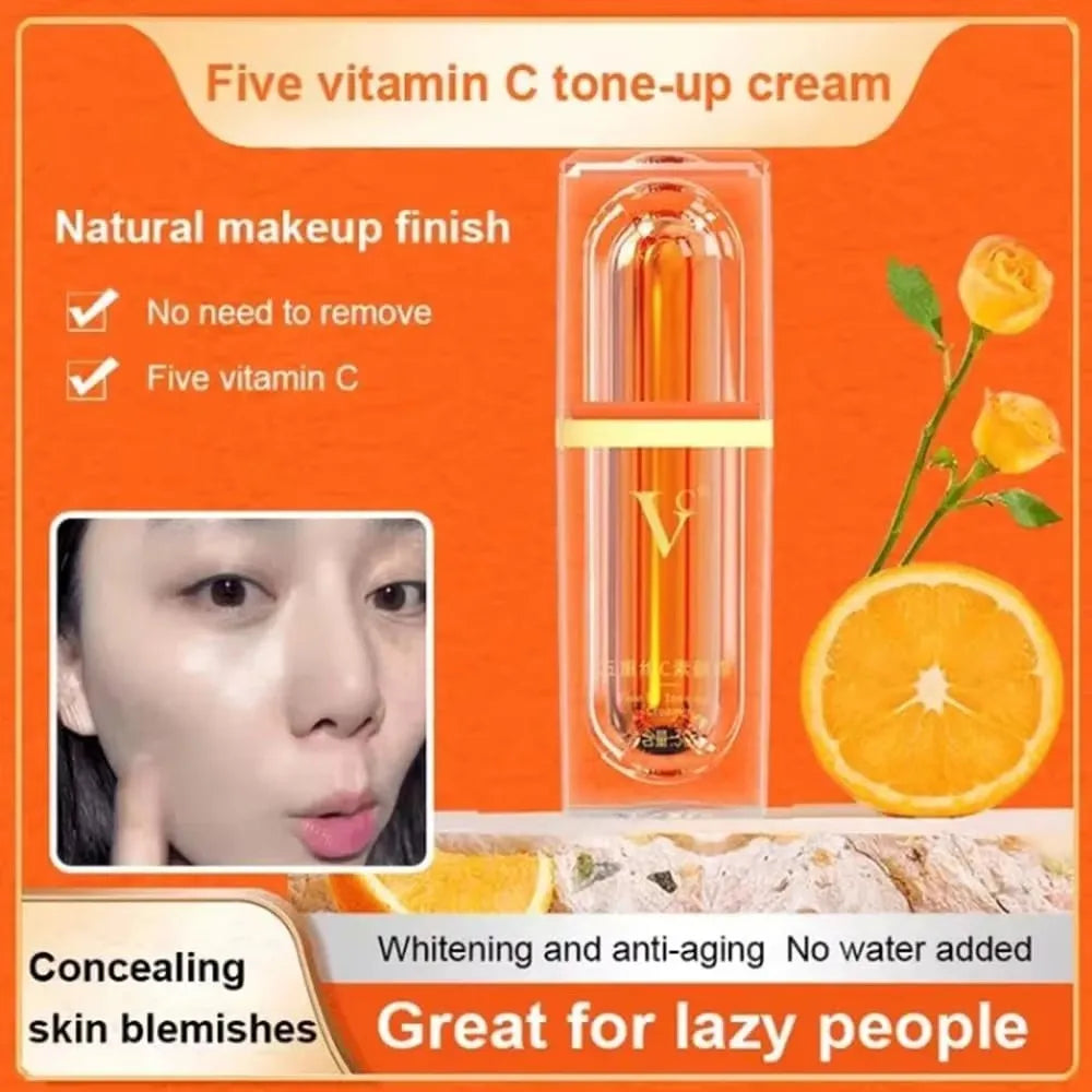 Vitamin C Face Cream Whitening Five VC Tone Up Cream Moisturizer Anti Aging Pimple Wrinkle Spots Remover Brightening Skin Care Lootquake LLC