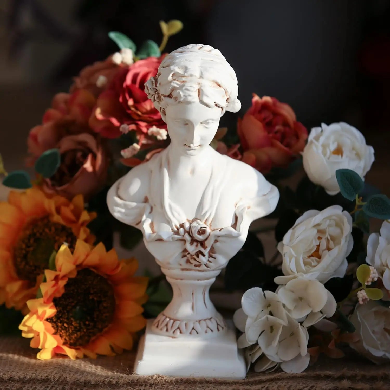 Goddess Bust Statue Classical De Milo Tabletop Decor Gift Greek Roman Mythology Art Replica Resin Venus Sculpture Home Office Lootquake LLC