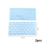 Pottery Texture Tool 2 PCS/SET Sculpture Model DIY Bark/Pebble/Wall/Floral Clay Printing Stencil Ceramic Relief Clay Stamp Tool