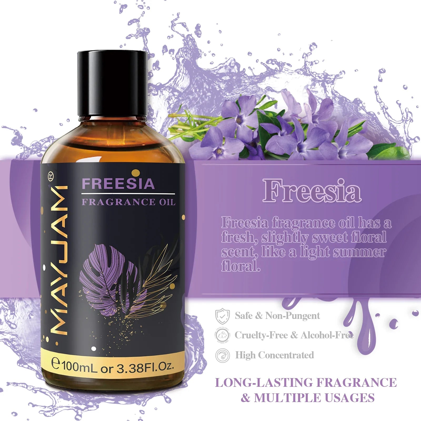 MAYJAM 100ml Aromatic Oils Freesia Fresh Linen Mandarin Parma Violet Fragrance Oils For Humidifier Diffuser Lootquake LLC