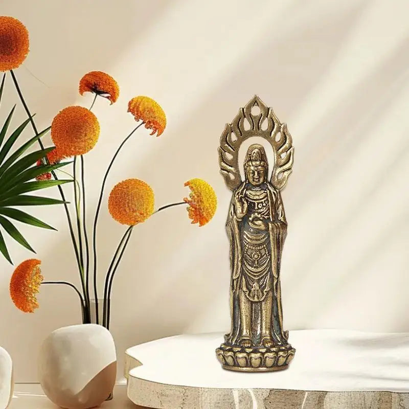 Kwan Yin Statues Buddha Figurine Craft 2.4 Inch Buddhist Avalokiteshvara Statue Chinese Feng Shui Sculpture Crafts Figurine Lootquake LLC