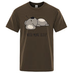 Need More Sleep Cartoons Bear Men Tshirt Street T-Shirts Hip Hop Unisex Tops Fashion Cotton Clothes Casual Breathable T Shirt