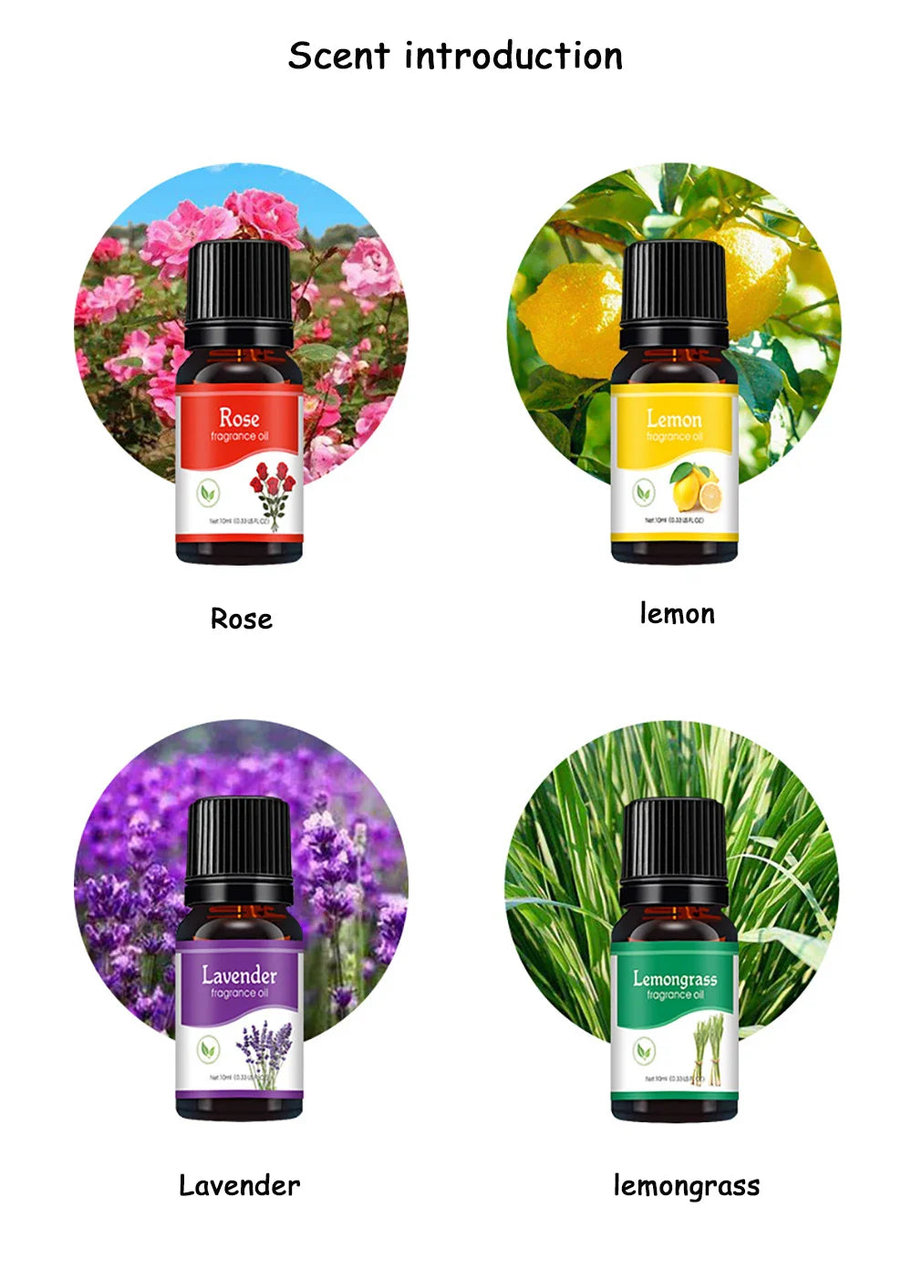 Natural Herb Essential Oils for Aroma Diffuser Air Humidifier Home Water-soluble 10ml Air Freshener Scents Fragrance Oil Perfume Lootquake LLC