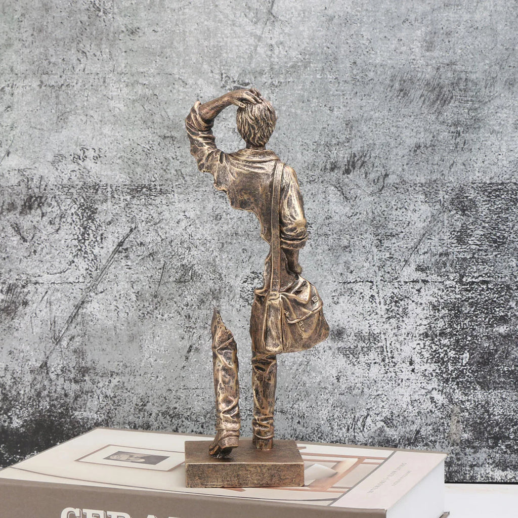 Traveler Sculpture - Abstract Resin Decor for Home & Office, Versatile Indoor/Outdoor Accent Piece Lootquake LLC