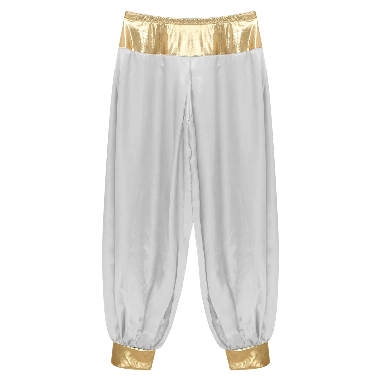 Halloween Men Arabian Indian Prince Cosplay Costume Stain Shiny Harem Trousers Arab Costume Carnival Dress Up Lantern Long Pants Lootquake LLC