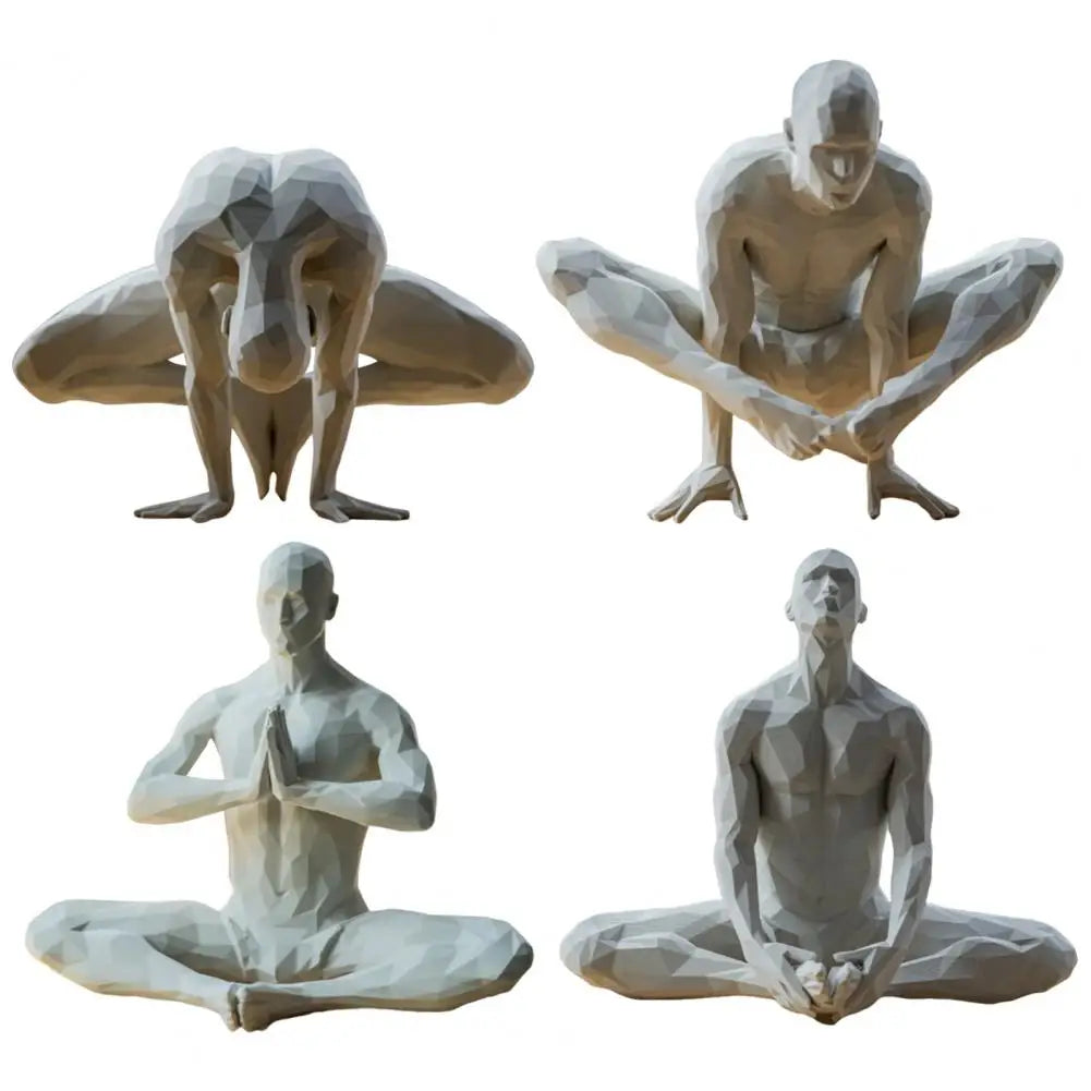 Yoga Man Meditating Abstract Statues Sculptures Yoga Figurine Nordic Living Room Home Decor Decoration Desk Ornaments Decor  ﻿