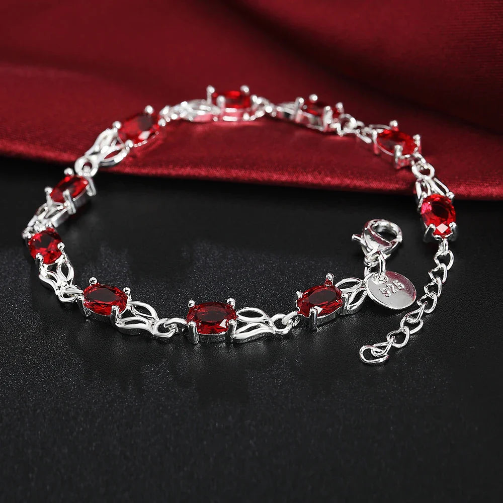 Fashion charm 925 Sterling Silver Bracelet for man woman Twisted rope chain fine jewelry Wedding party Christmas gift Lootquake LLC