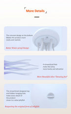 Jellyfish Cartoon Nihgt Light RGB Voice Control Jellyfish Bedside Lamp Type-C LED Night Lamp Upgraded Bluetooth Humidifier Model
