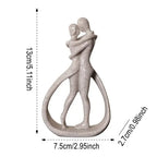 Contemporary Embrace Sculpture: Stylish Abstract Art Piece for Elegant Living Room & Home Decor Lootquake LLC