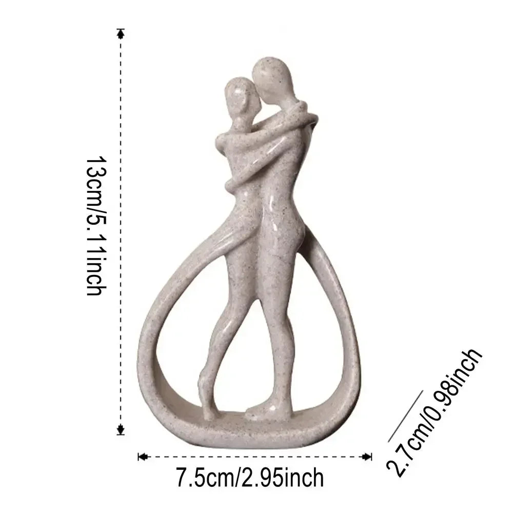 Contemporary Embrace Sculpture: Stylish Abstract Art Piece for Elegant Living Room & Home Decor Lootquake LLC