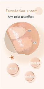 Mousse Foundation Cream Cushion Compact Moisturizing lasting Waterproofing Concealer High Coverage Foundation Korean Makeup Base Lootquake LLC