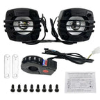 Motorcycle Bluetooth Speaker 12-80V Universal Hifi Sound Motorcycle Stereo Weatherproof Audio Amp System Handlebar Speaker