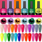 Gel Nail Polish Set, 9-piece, hypoallergenic, fragration-free, washable, advanced gel formulation for home nail and salon use