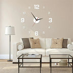 New 3D Acrylic Mirror Wall Clock Sticker for 40CM Fashion DIY Quartz Clocks Watch Home Decoration Living Room Stickers Lootquake LLC