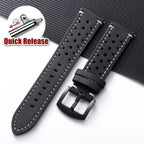 Polar Watch Band Quick Release Leather Strap Handmade Breathable Porous Cowhide