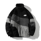 Men's Jacket Oversize Contrast Color Coat Warm Male Outwear Winter Parkas Jacket Men's Clothes Pi-Mart