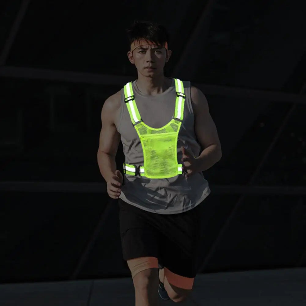 NightSafe Reflective Vest for Outdoor Sports THRIXINE