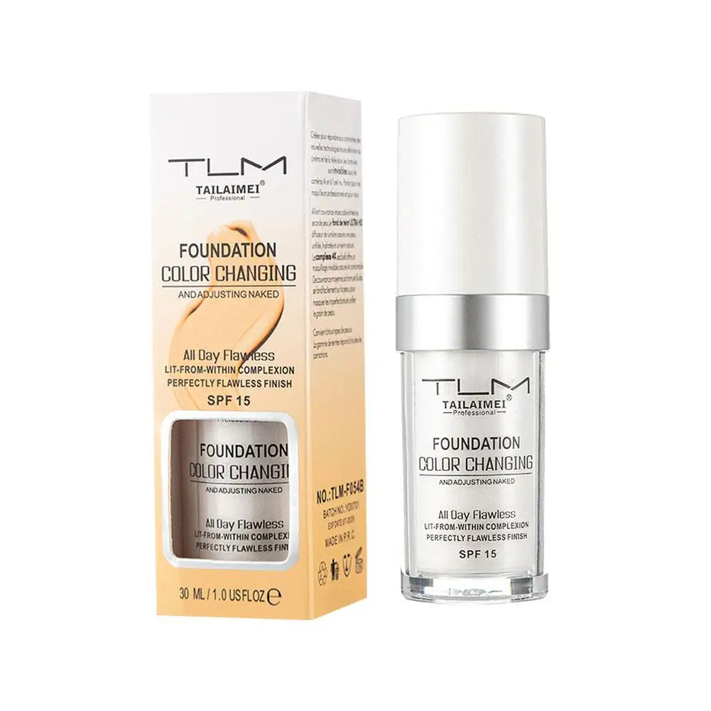 Colour Changing Liquid Foundation Hides Wrinkles & Lines, SPF15 BB Cream Makeup Base Concealer Moisturizing Primer All Skin Tone Lootquake LLC