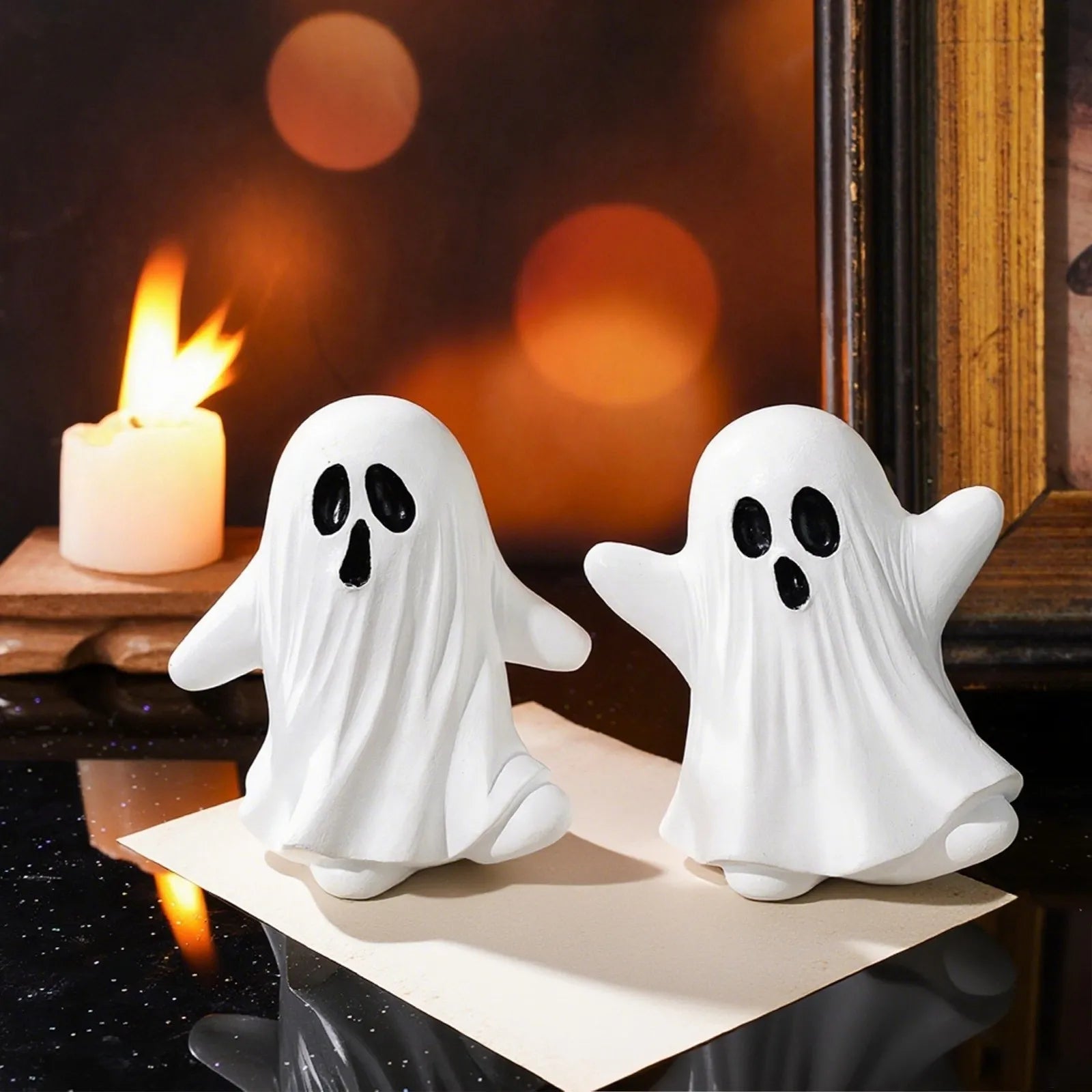 Cute Ghost Decor Set Soft Fabric Halloween Figurine Playful Spooky Home Decoration Adorable Haunted House Accessory Lootquake LLC