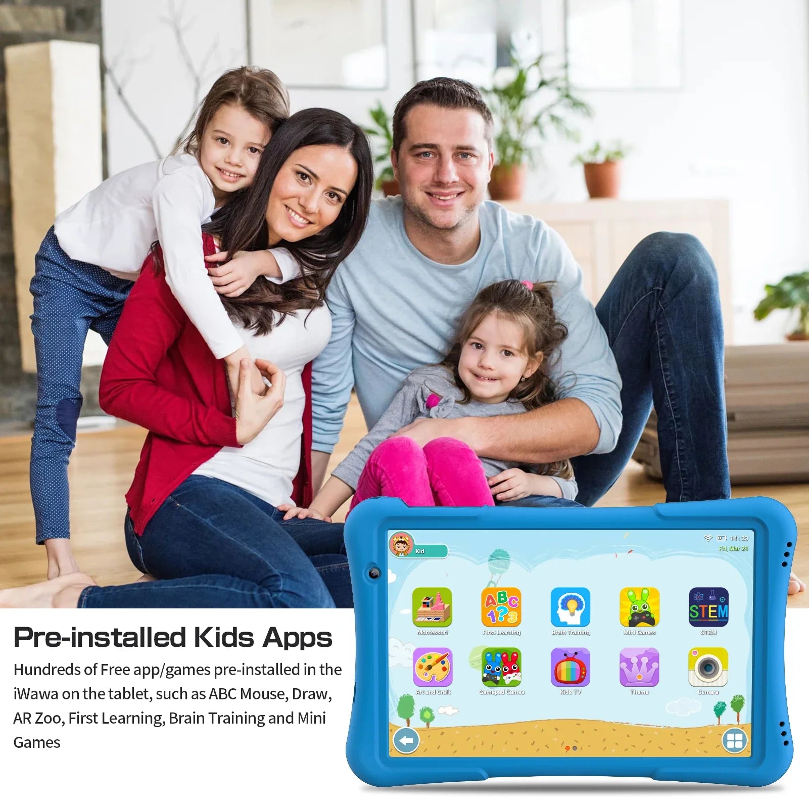 PRITOM 10 inch Kids Tablet Android 12 Tabletas 32GB, Quad-Core, 6000mAh, Large HD IPS Display, WiFi 6, Dual Camera, Bluetooth, Lootquake LLC