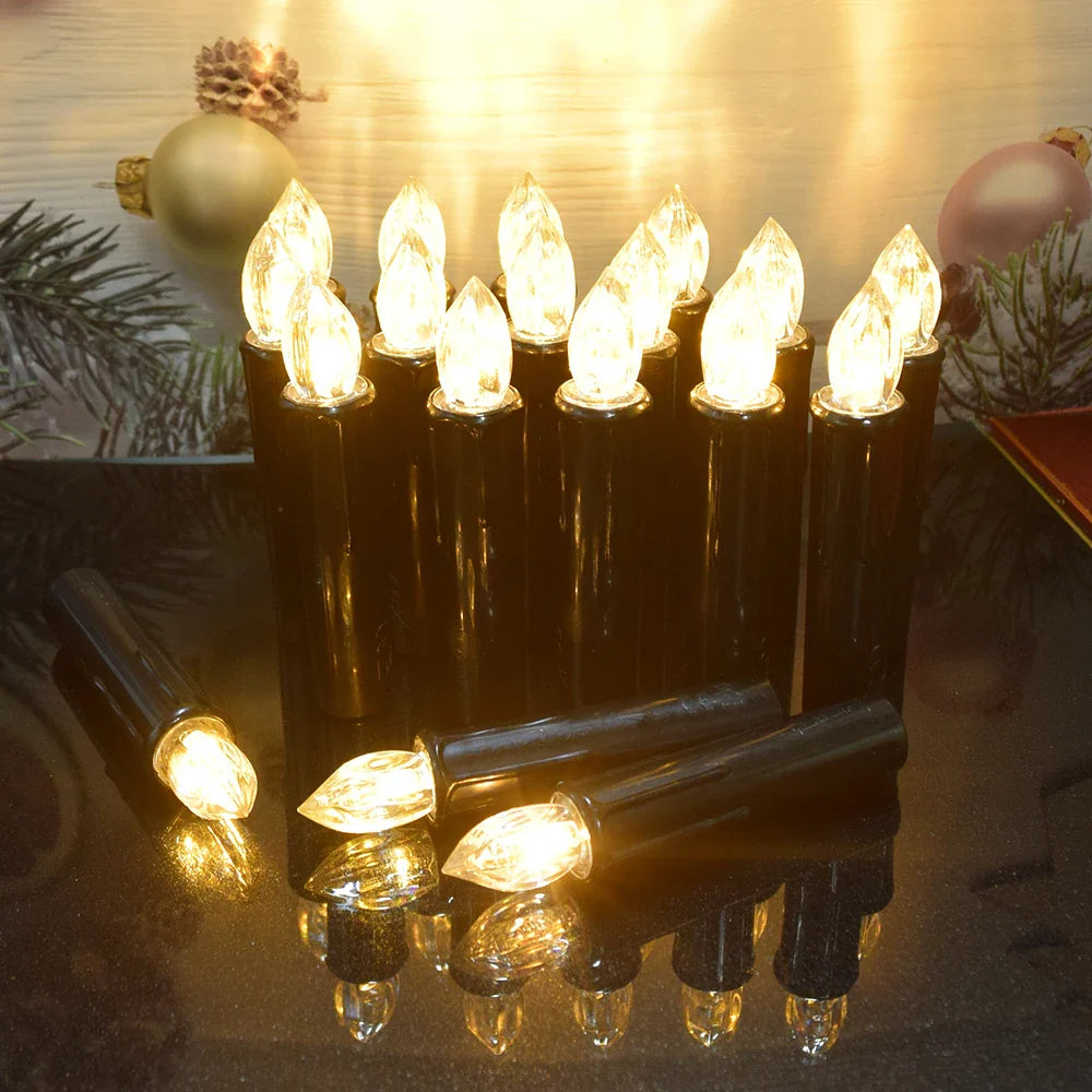 LED Floating Candle for Home Decoration, Flickering Flame, Timing Remote, Battery Operated, Halloween, Christmas,Black Candle Lootquake LLC